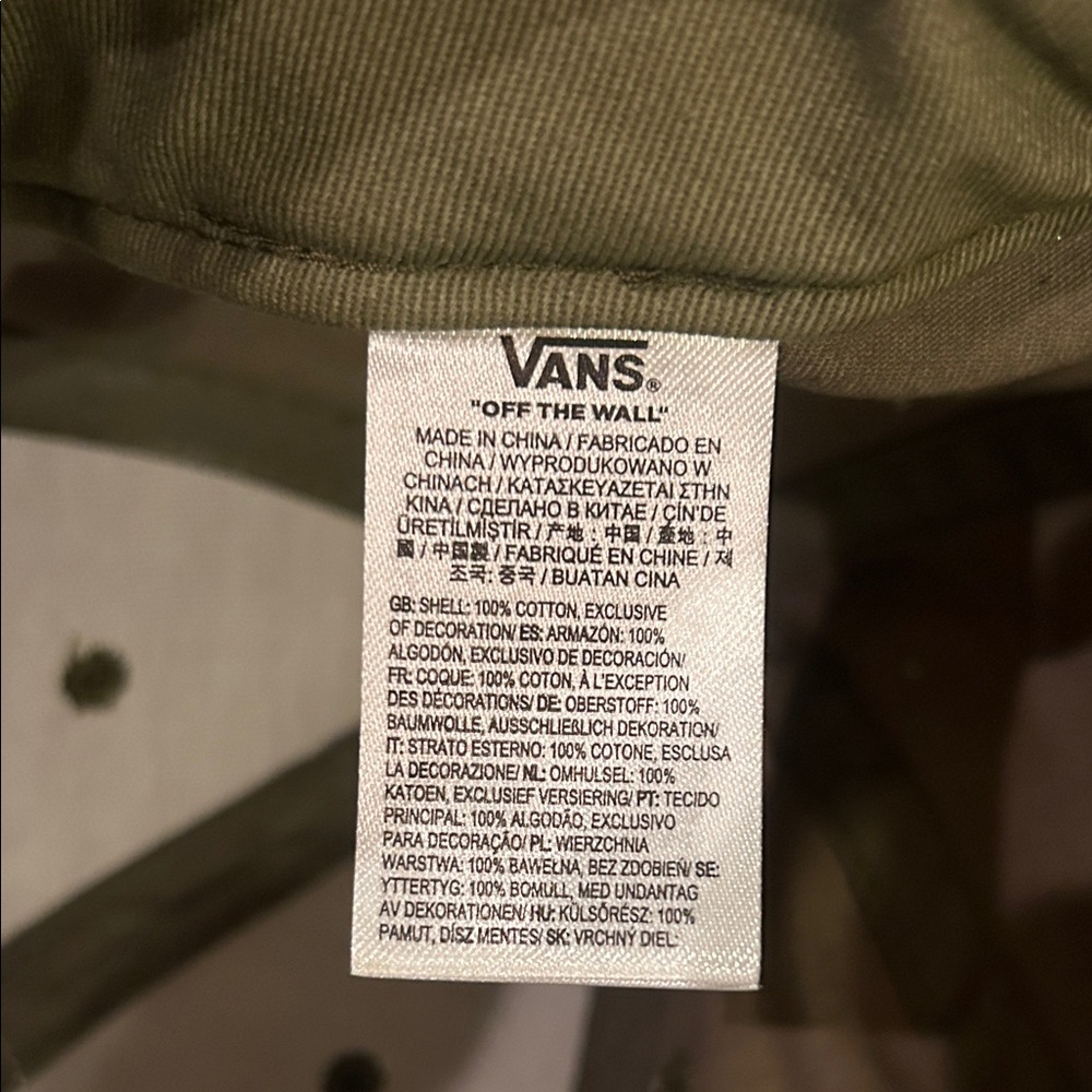 Vans Green Camo Bear Logo Cap - Picture 8 of 9
